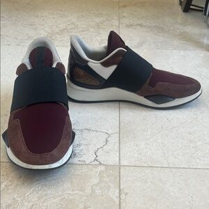 Givenchy Burgundy and Black Slip-On Sneakers Sz 38